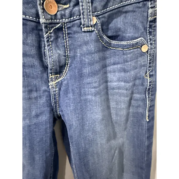Ariat Real Denim Jeans Women' 12 Short Blue Mid Rise Boot cut Medium Wash Y2K V - Image 3