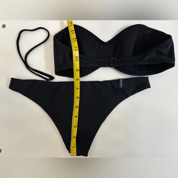Body Glove Smoothies Convertible Bandeau Bikini Set - Black - S - Image 15