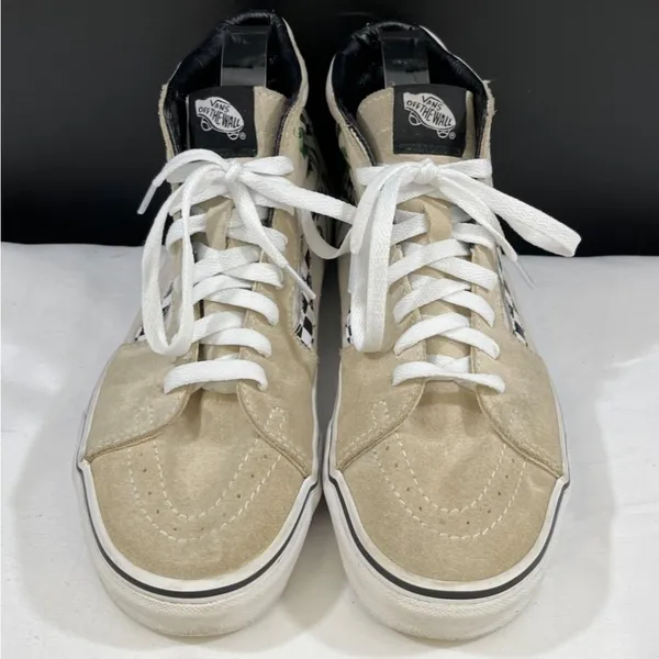 Van's Women's Beige Rose Design Shoes/Sneakers Size 9.5 SKU 5467 - Image 2