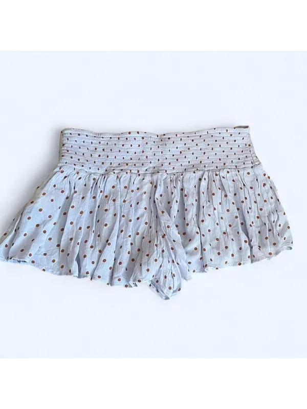 We The Free white polka dot mini skort Size M bnwt free people - Image 2