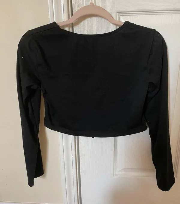 Black Long Sleeve Top - Image 2