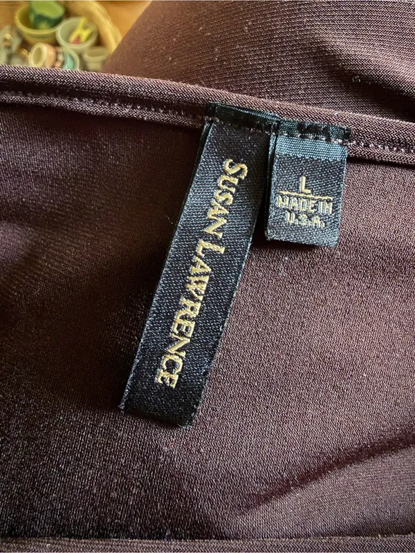 Susan Lawrence Brown Blouse Size L - Image 4