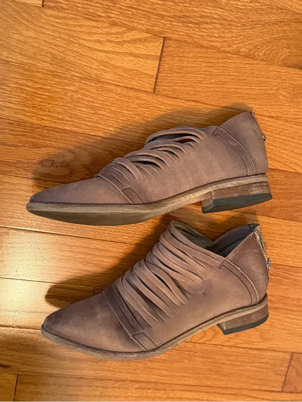 Free People Lost Valley Distressed Booties in Tan - Image 3