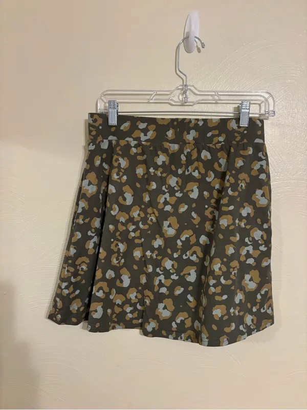 PACT Leopard Print Skater Skirt Organic Cotton Size M - Image 7