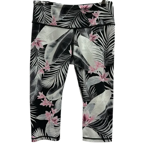 Victorias Secret Knockout Sport Crop Floral Print Leggings Womens Medium - Image 8