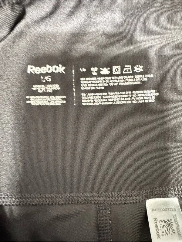 Reebok Black High Rise Athletic Leggings Large Compression Workout Yoga Pants - Image 5