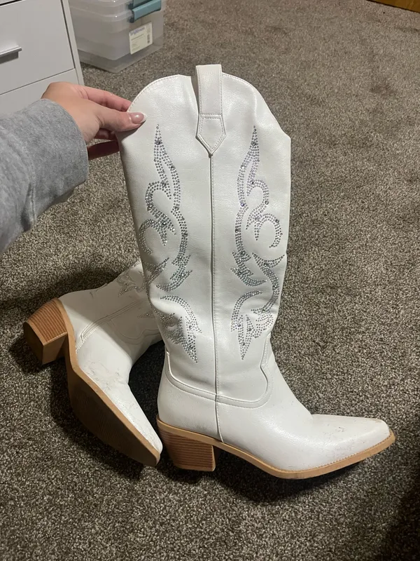 White Cowboy Boots - Image 2