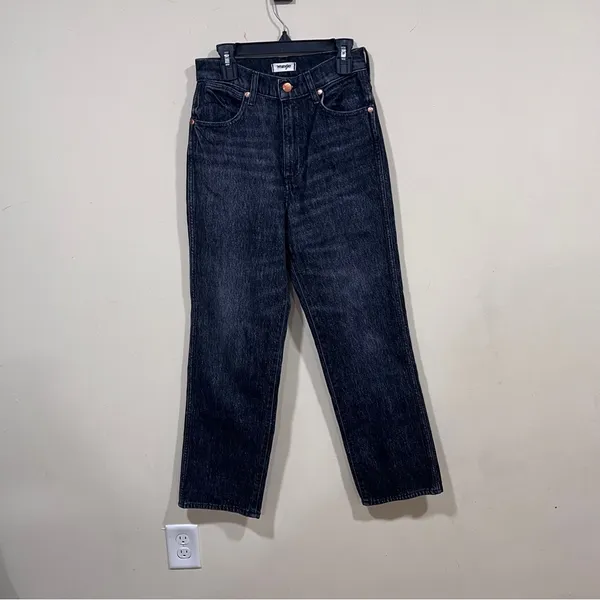 WRANGLER WILD WEST STRAIGHT JEAN IN WASHED BLACK 25X28 western - Image 7