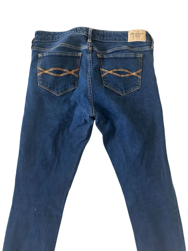 ABERCROMBIE & FITCH Women's Dark Wash Skinny Jeans Size 6 S - Image 6