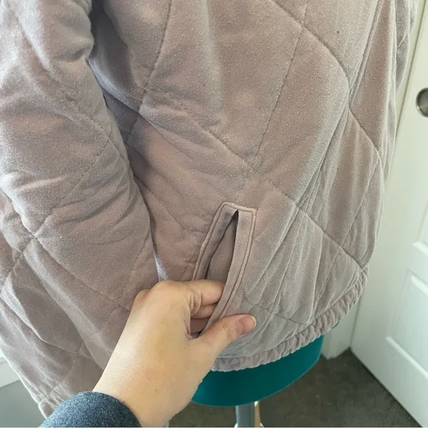 Abercrombie Purple Lavender Quilter Pullover Quarter Zip Sweater - Image 5