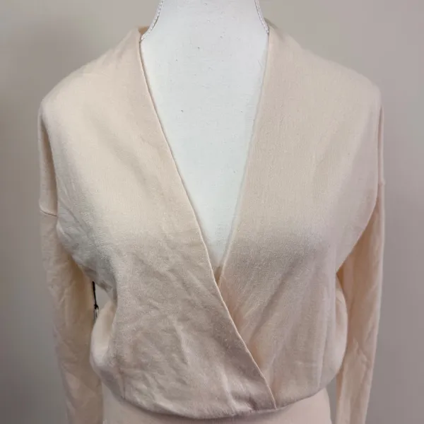 Babaton Jotham Extra Fine Merino Wool Wrap Sweater in Giselle XS NEW - Image 11