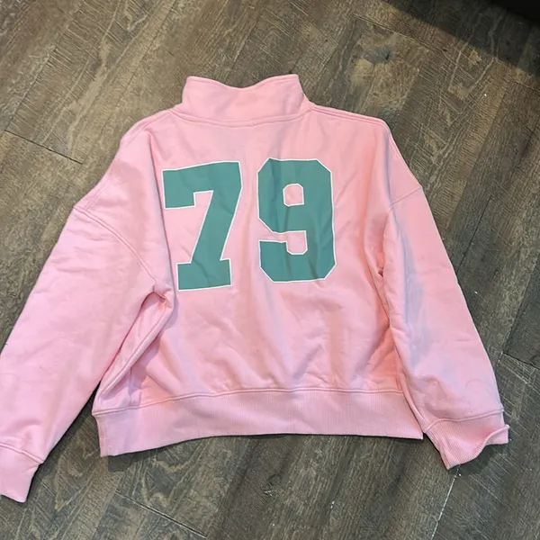 Strawberry‎ Shortcake '79 Juniors Quarter Zip Graphic Pullover Large Sweatshirt - Image 5