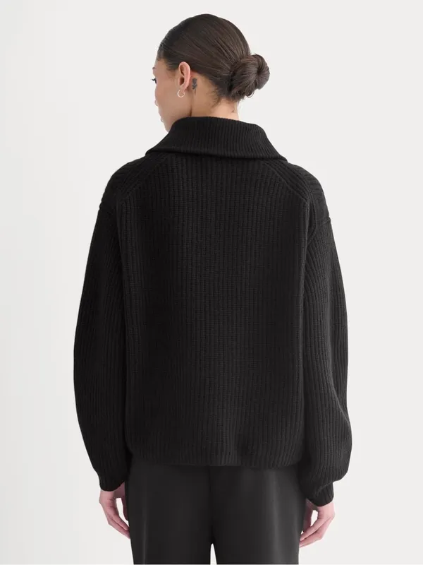 EVERLANE THE HALF-ZIP SWEATER IN WOOL SIZE SMALL - Image 2