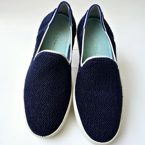 Rothy's The Slip On Terry Sapphire Fabric Low Top Lifestyle Sneakers Wom… - Image 5