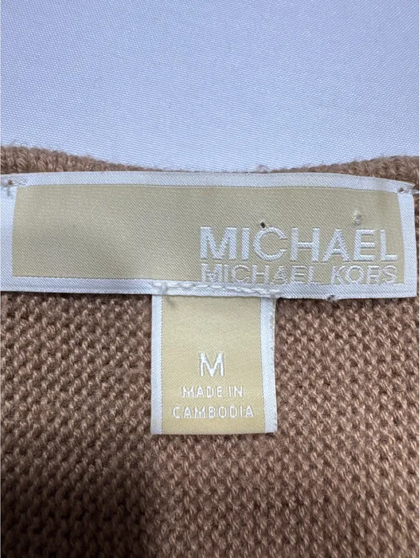 Michael Kors Cozy Camel Knit Sweater with Side Zipper - Size - Image 5