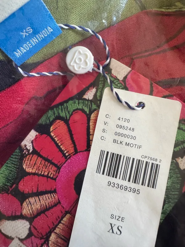 Farm Rio A-Line Floral Maxi Slip Skirt, Size XS - Image 10