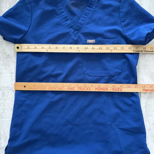 Figs FIONx Catarina One-Pocket Scrub Top Classic Fit V-Neck Blue Medical Sz XS - Image 8