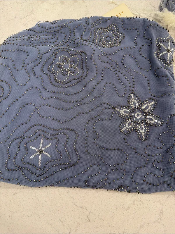 Embellished Strapless top in Slate Blue - Image 4
