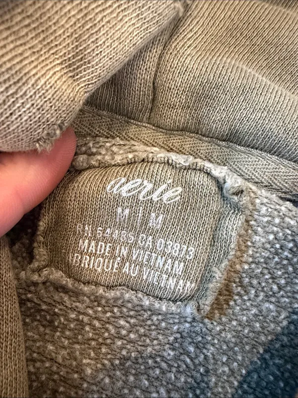 aerie Distressed Oversized Hoodie Size Medium in Green - C73-027 - Image 2
