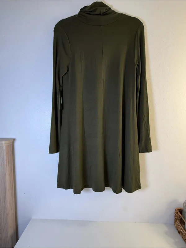 Lulu's Olive Green Turtleneck Swing Mini Dress - Image 5