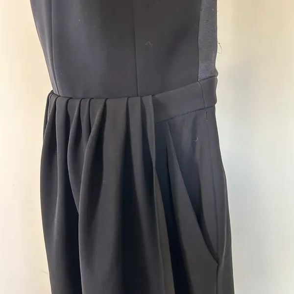 ALC Strapless Drape Dress Black Asymmetric Hem with Side Pockets‎ Size US 2 / XS - Image 14
