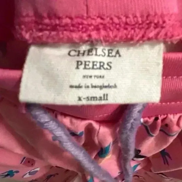 Chelsea Peers Women's XS Pajama Set‎ Tropic Like It's Hot in White and Pink - Image 9