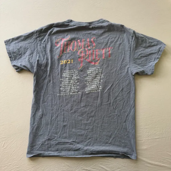 Thomas Rhett Concert Tour Tee Gray Size L - Image 2