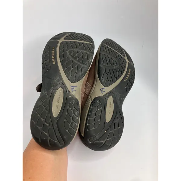 Merrell Encore Buckle Bracken Clogs Womens 10 Brown Good Suede Slip On Shoes - Image 9