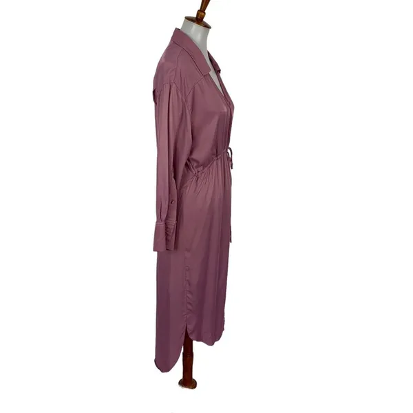 Zara Dress XS Pink Midi Long Sleeve‎ Feminine Romantic Elegant Chic - Image 3