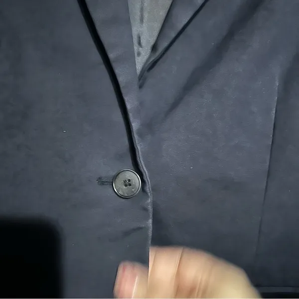 Theory‎ Andy Navy Blue One Button Classic Fitted Blazer - Image 4