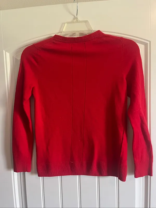 Banana Republic Bright Red Crewneck Sweater - Image 2