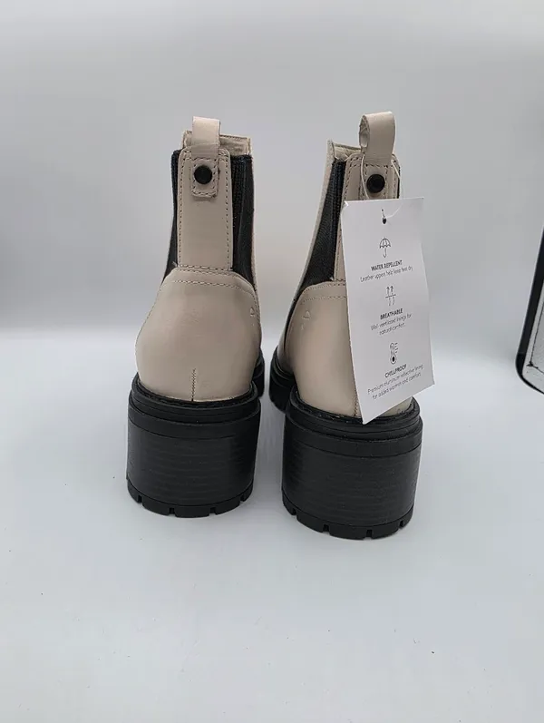 Naturalizer Jadyn Porcelain Leather Chelsea Boots Booties Lug Sole Chunky Size 7 - Image 10