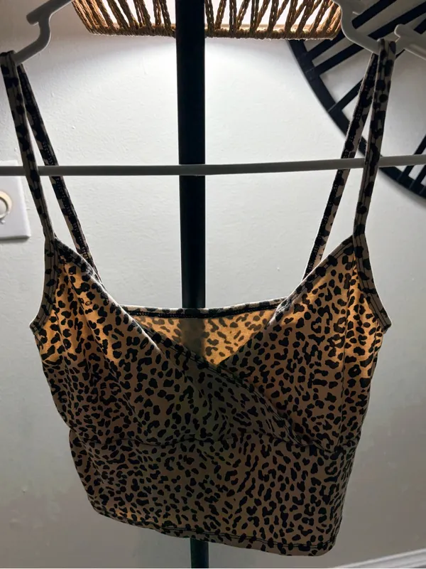 Leopard Print Spaghetti Strap Camisole - Image 2