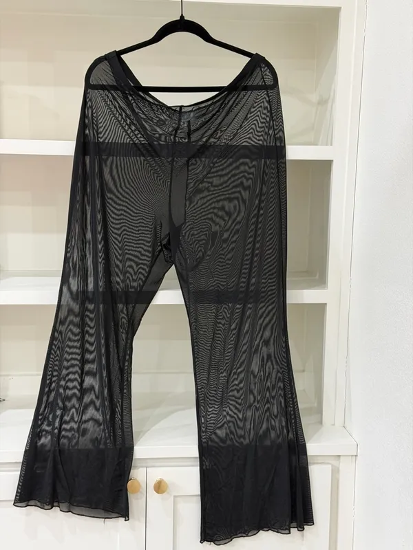 Black Maxi wide legs - Women's Swim Cover Ups - Image 4