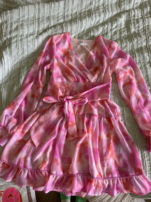 Long Sleeve Dress Pink Size XS - Image 3