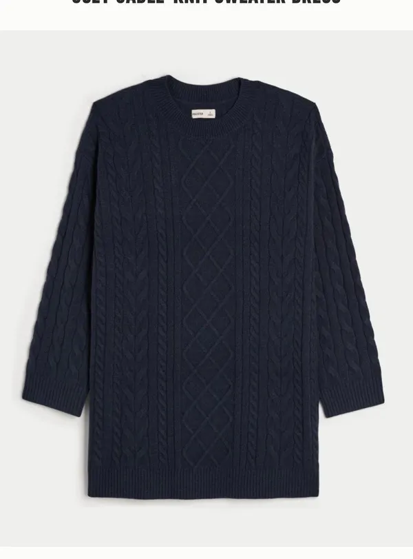 Navy Blue Sweater Dress - Image 2