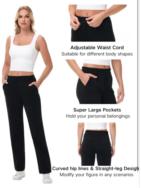 NEW Soft Rayon Lounge Sweatpants Lightweight Comfy Straight Pants XS 29” Inseam - Image 2