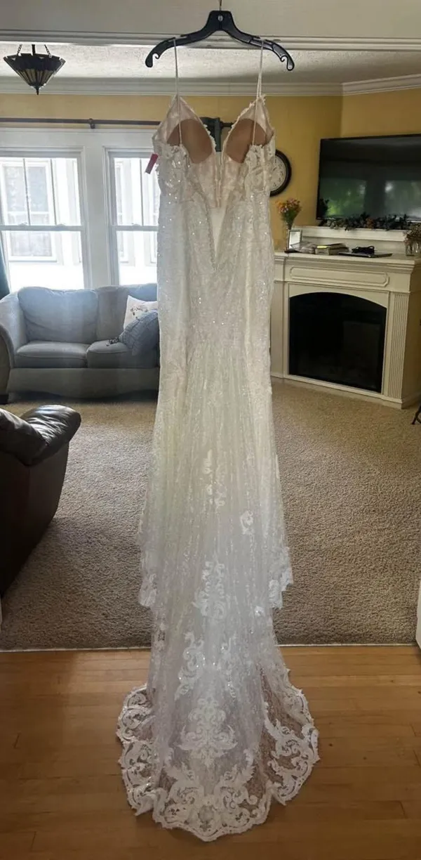 Wedding Dress White Size 8 - Image 2
