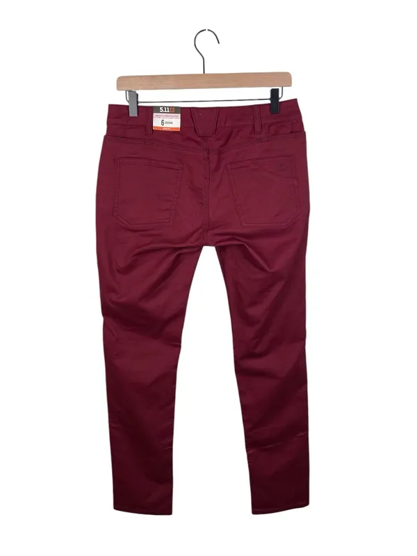 NEW 5.11 Tactical Women's Defender-Flex Pants Slim Fit Size 6 Regular Red Twill - Image 3