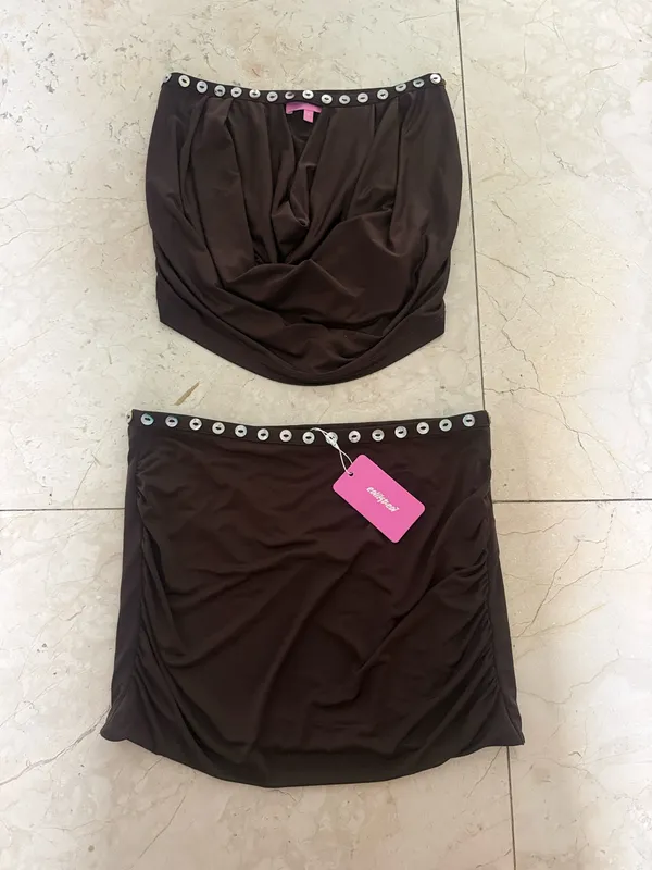 Edikted Set Mini Tube Top Skirt - Image 4