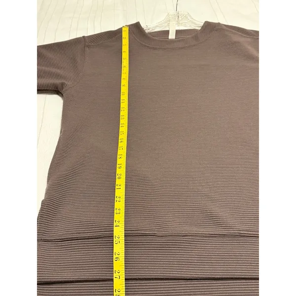 Zella Ribbed Ottoman Pullover Tunic Sweatshirt Women's Small Charcoal Gray‎ - Image 5