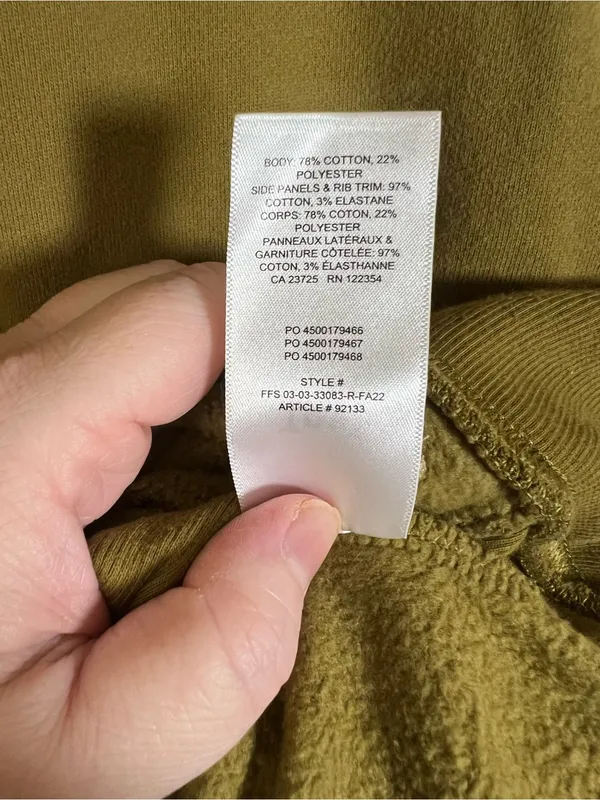 Aritzia TNA Sweatfleece Cozy Fleece Boyfriend Fit Size XS Olive Green *FLAW* - Image 4
