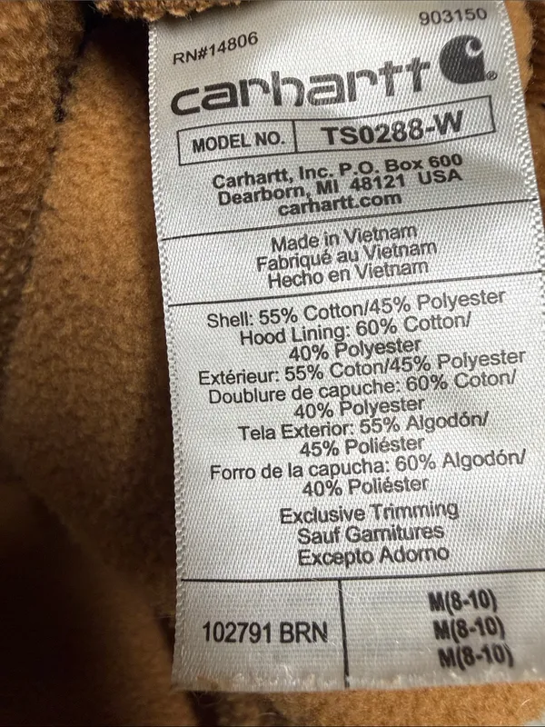 Carhartt‎ Women's Clarksburg Graphic Sleeve Pullover Hoodie Medium 8-10 Relaxed - Image 4