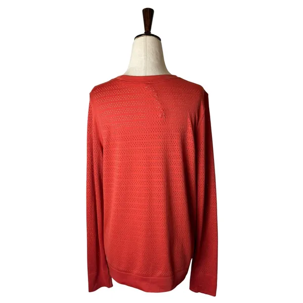 Lululemon Breeze By Long Sleeve Squad‎ Tee Women 10 Orange Top Yoga Athleisure - Image 3
