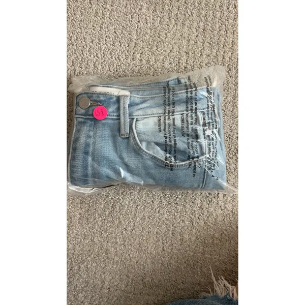 Blank‎ NYC High Rise Skinny Jeans 29 Light Blue Raw Hem BP385J - Image 8
