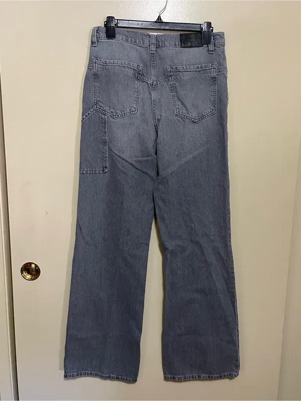 We The Free High Rise Baggy Straight Leg Jeans in Faded Gray - Image 2