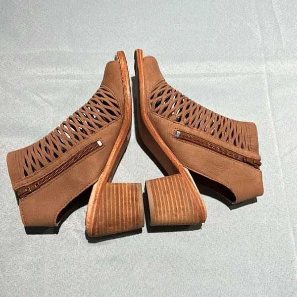 EUC DIBA laser cut open toe block heel sling‎ back B39 - Image 8