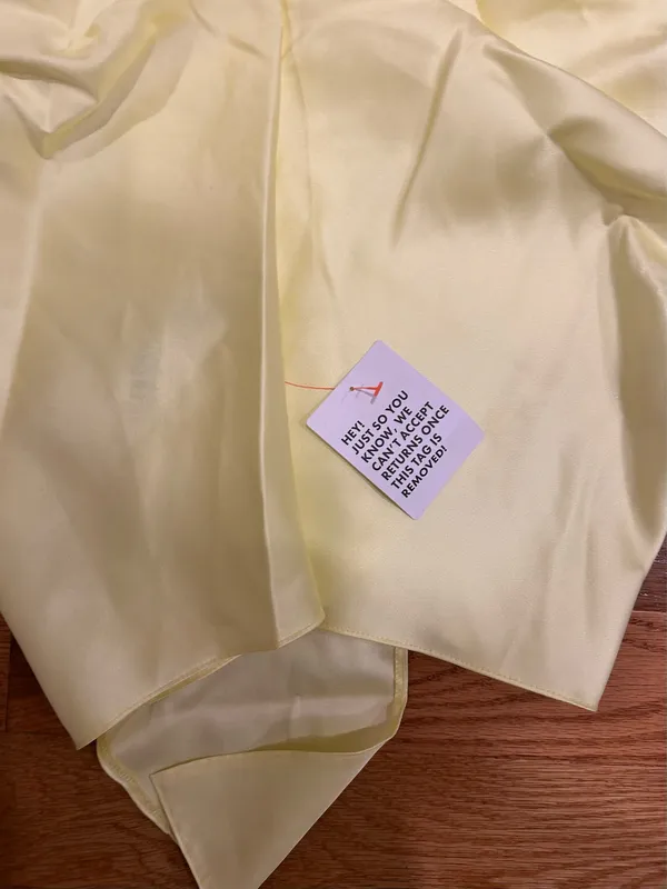 Asos Luxe viral Structured yellow Drape Satin Plunge Mini Dress size US 8 /UK 12 - Image 13