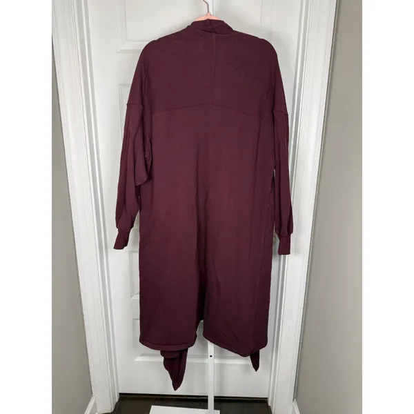 Free People Beach Oversized‎ Burgundy Cardigan XS/S Slouchy Boho - Image 5