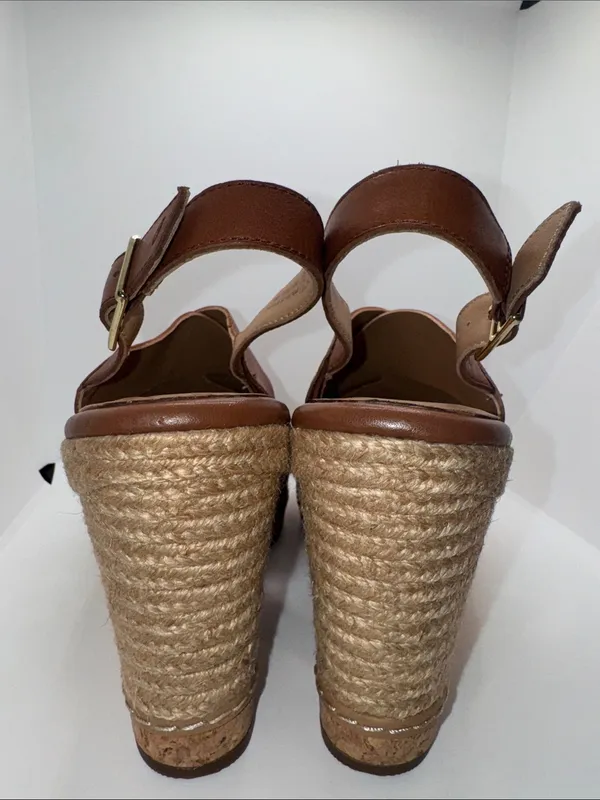 Clarks Amelia Dally Platform Sandals Brown Leather Women’s 10 - Image 8